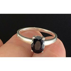 Ring Size 10 Chuck Clemency Signed STS 925 Black Spinel
